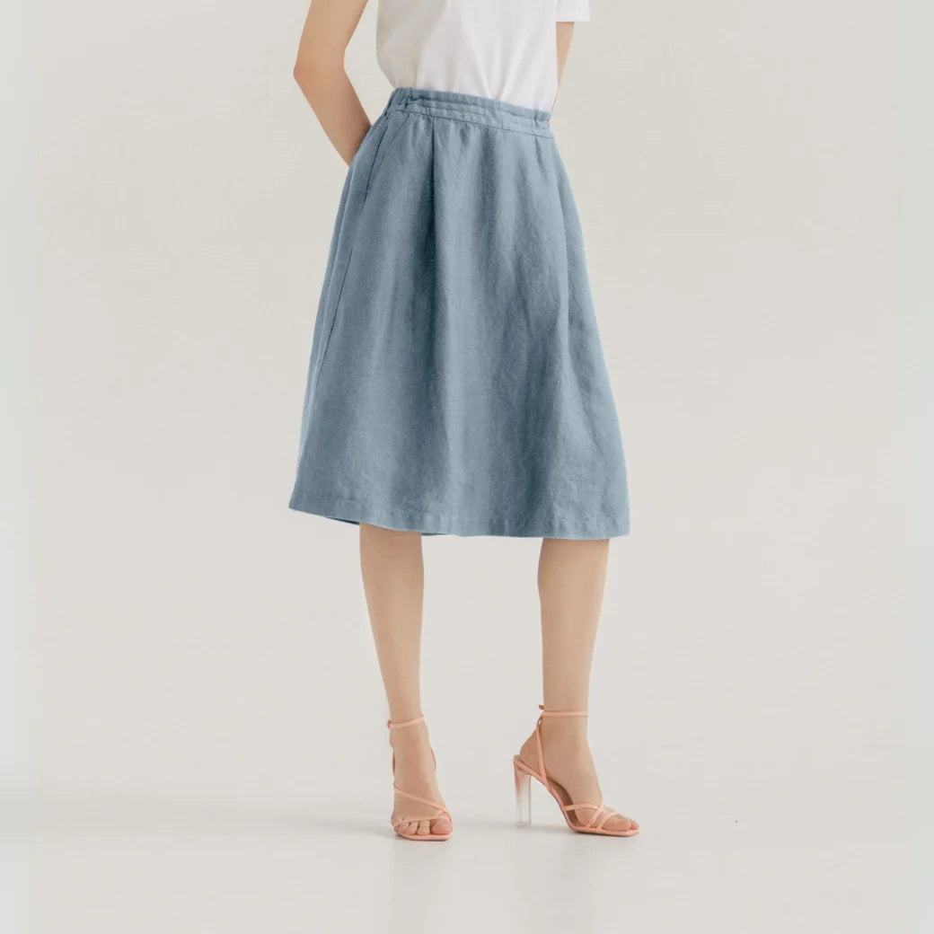 Kjol, midi (Allure blå)