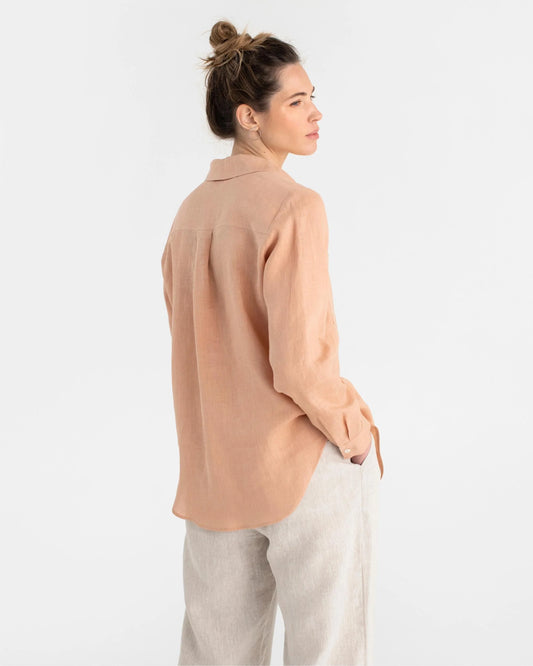 Linneskjorta till dam (Peach)