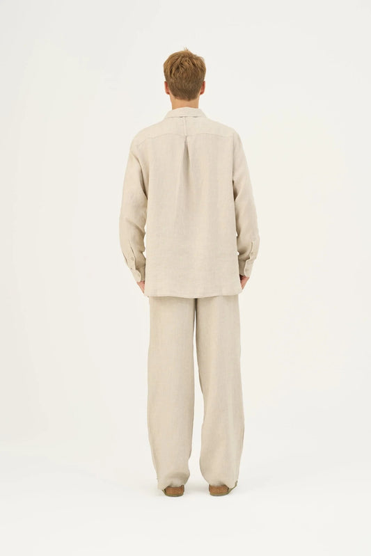 Linneskjorta, unisex (Melange)