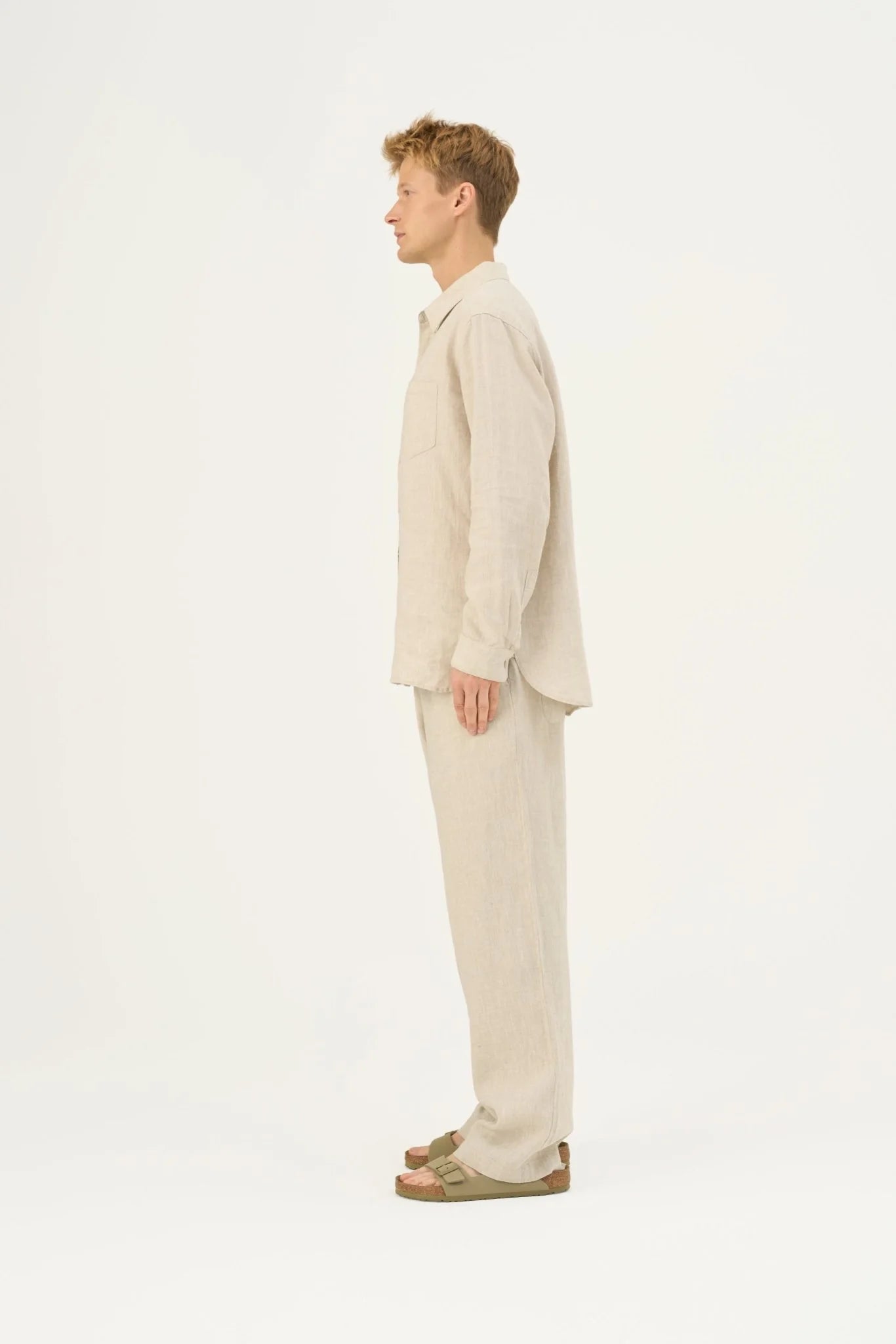 Linneskjorta, unisex (Melange)