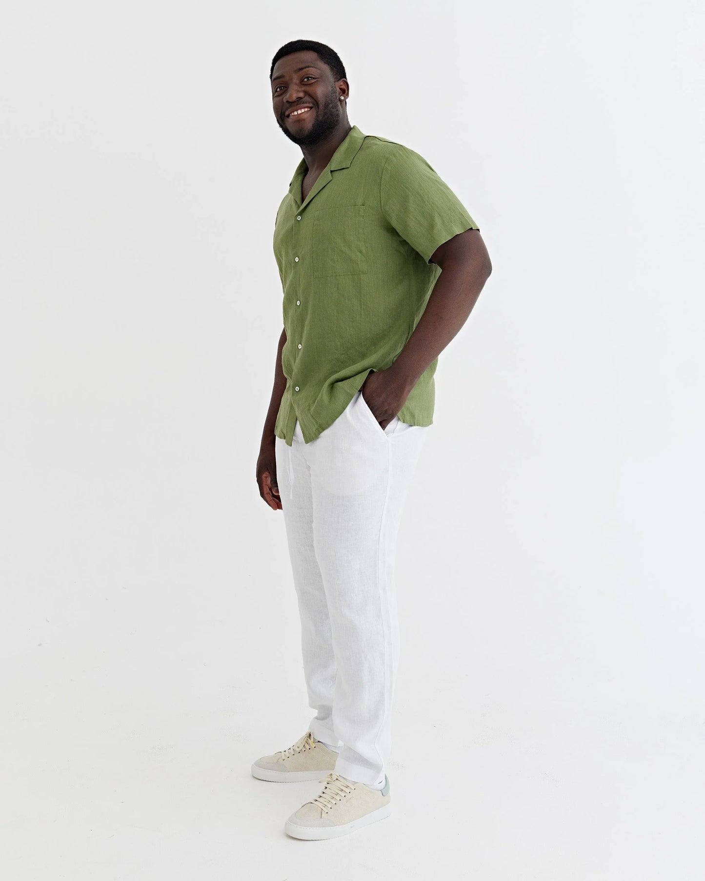 Linnebyxa, unisex (White)