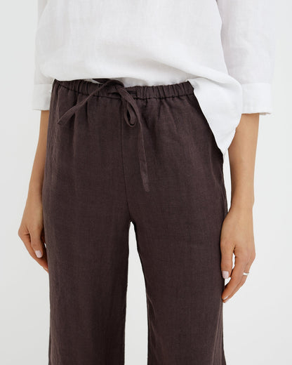 Linnebyxor (Espresso Brown)