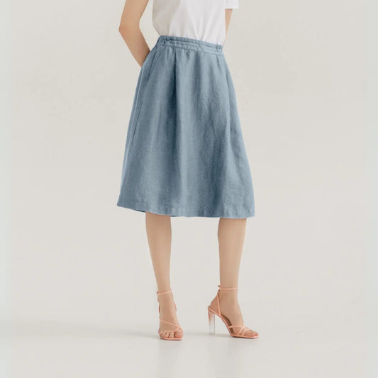 Kjol, midi (Allure blå)