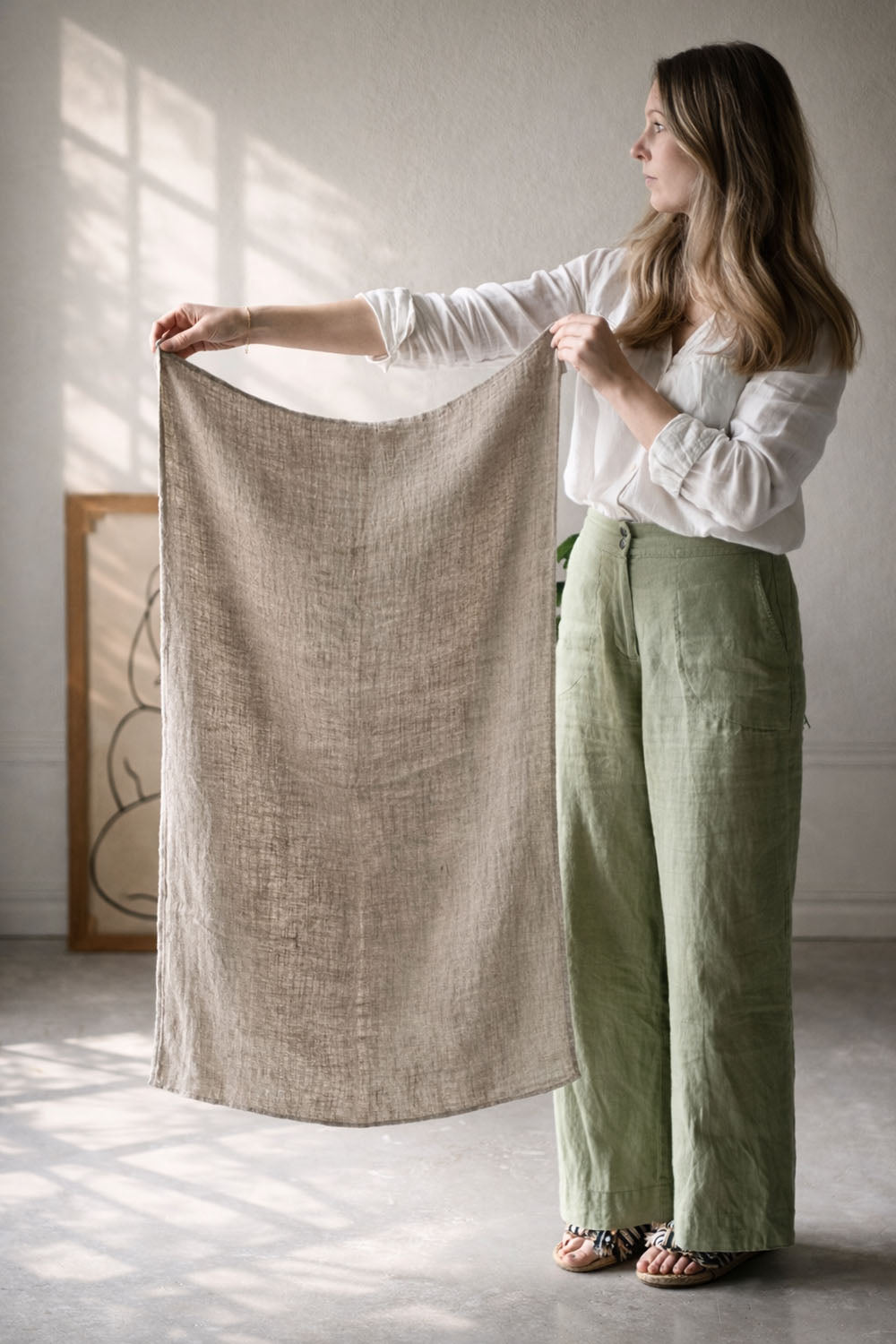 Babyfilt i linne (Naturell) | Linly