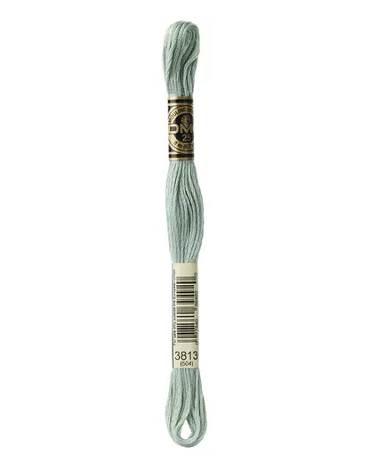 Ljusblått broderigarn 