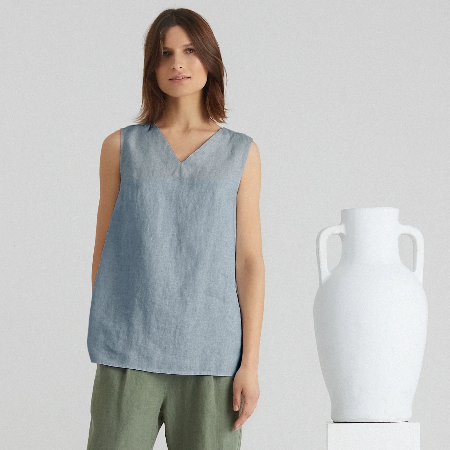 Tank top linne (Allure Blå)