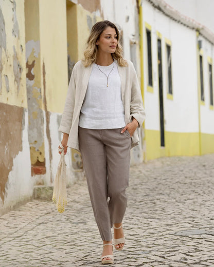 Linnebyxor (Deep Taupe)