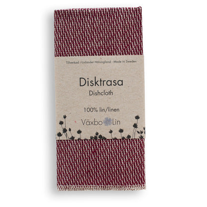 En vinröd disktrasa i linne
