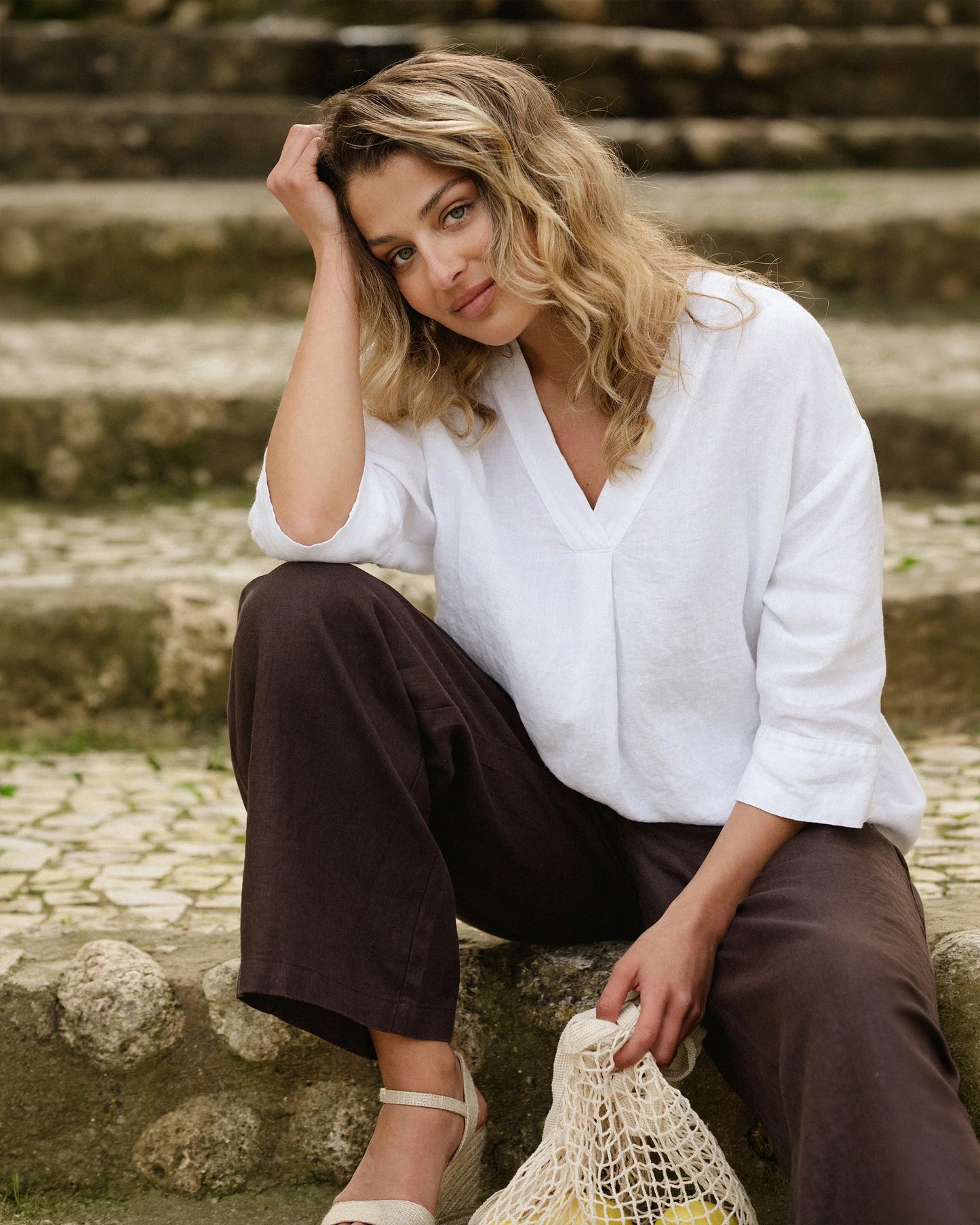 Linnebyxor (Espresso Brown)