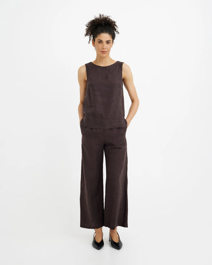 Linnebyxor (Espresso Brown)