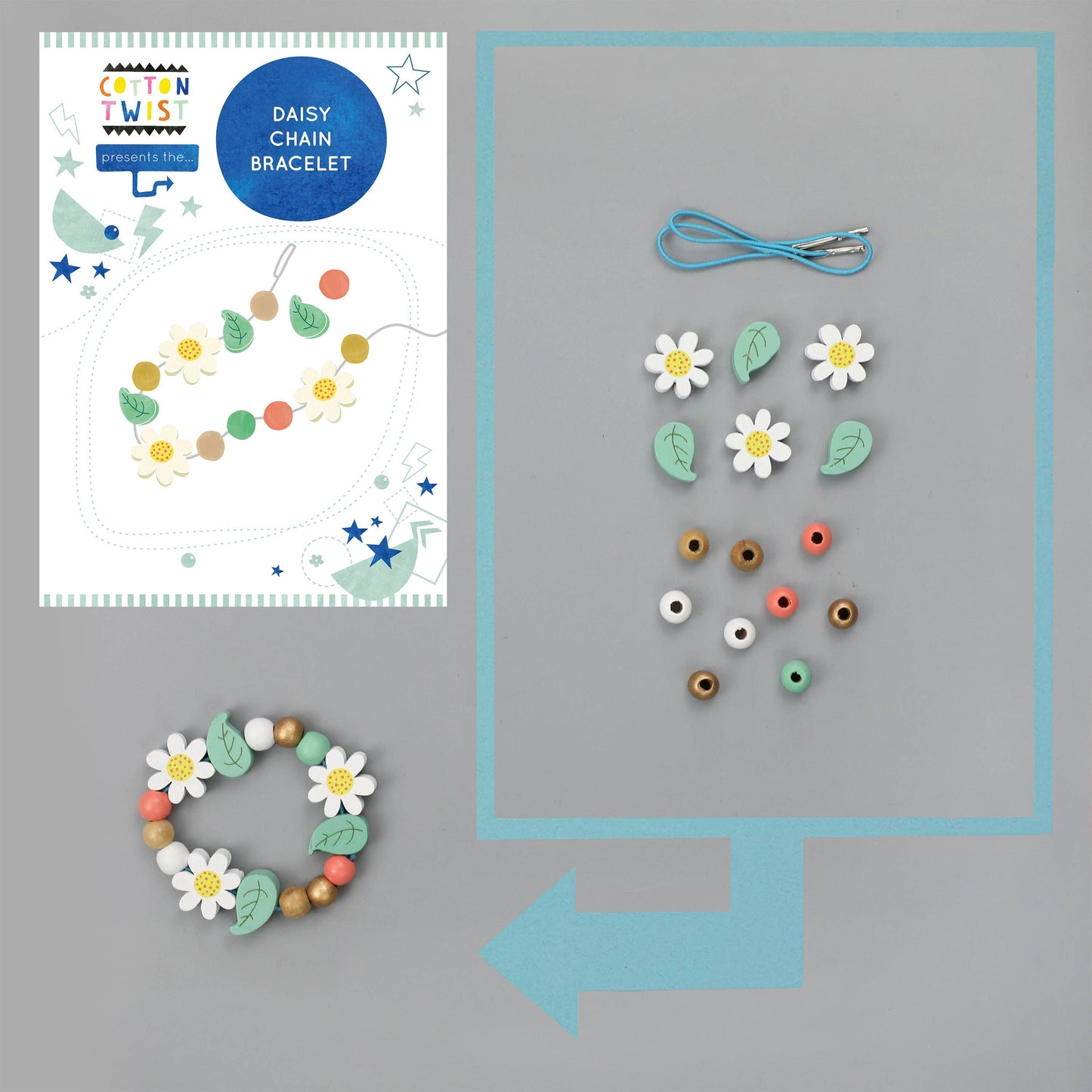 DIY Daisy Armband, materialsats