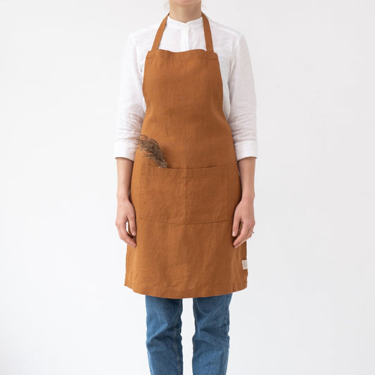 Förkläde i linne (Hazelnut)