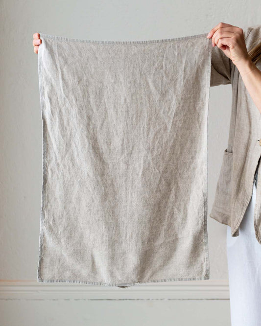 Linnehandduk, beige
