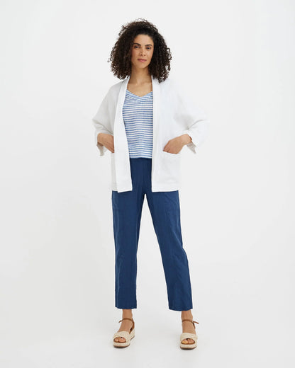 Jacket i linne (Vit)