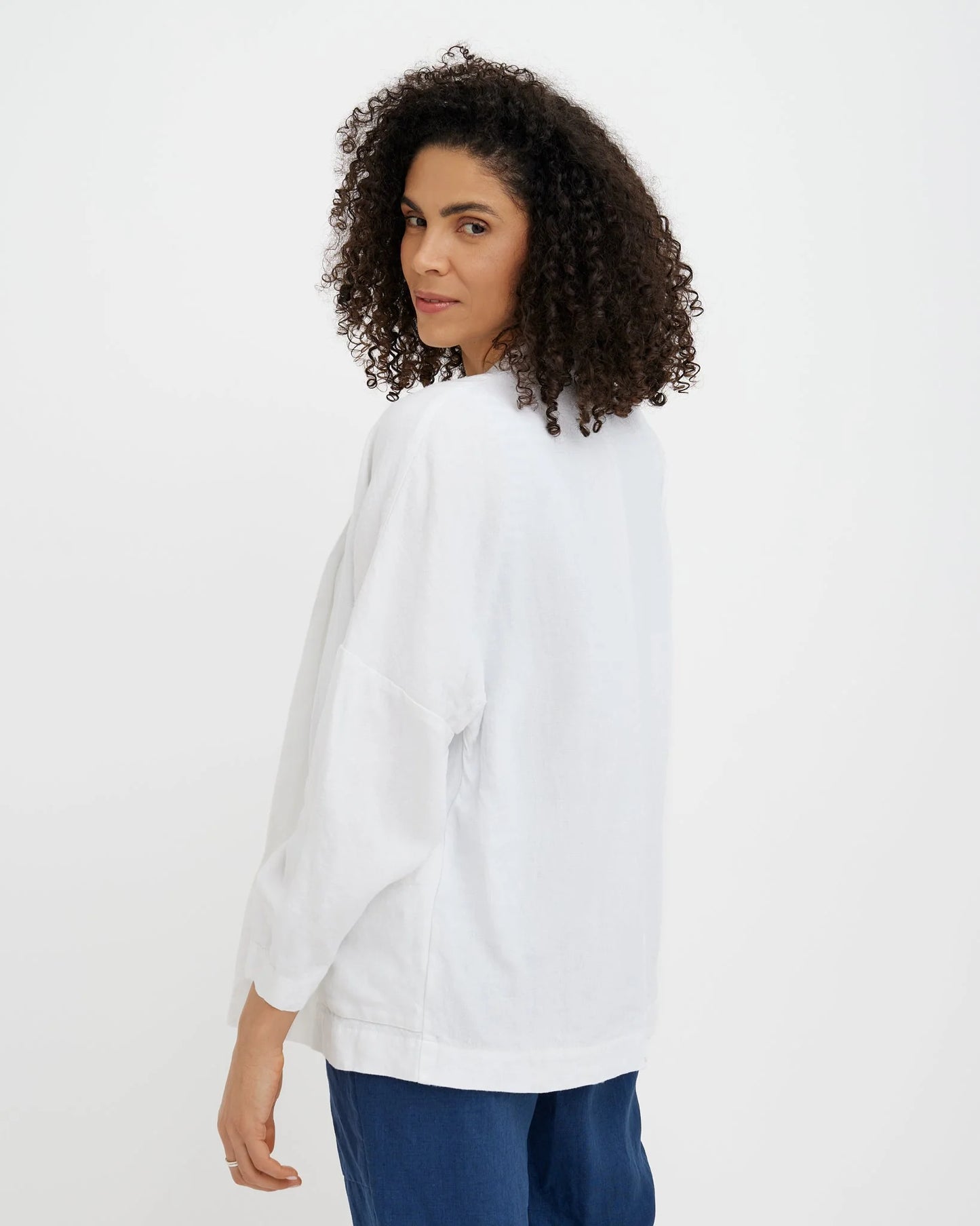 Jacket i linne (Vit)