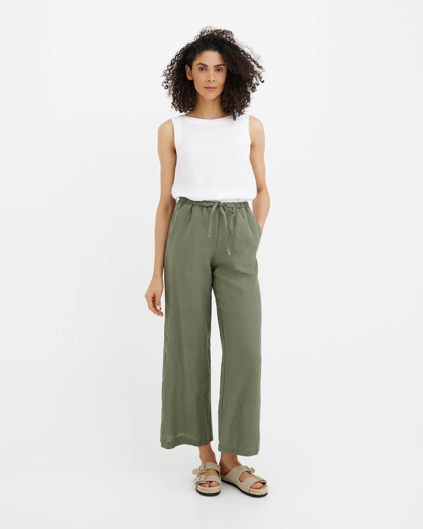 Linnebyxor (Mist Green)