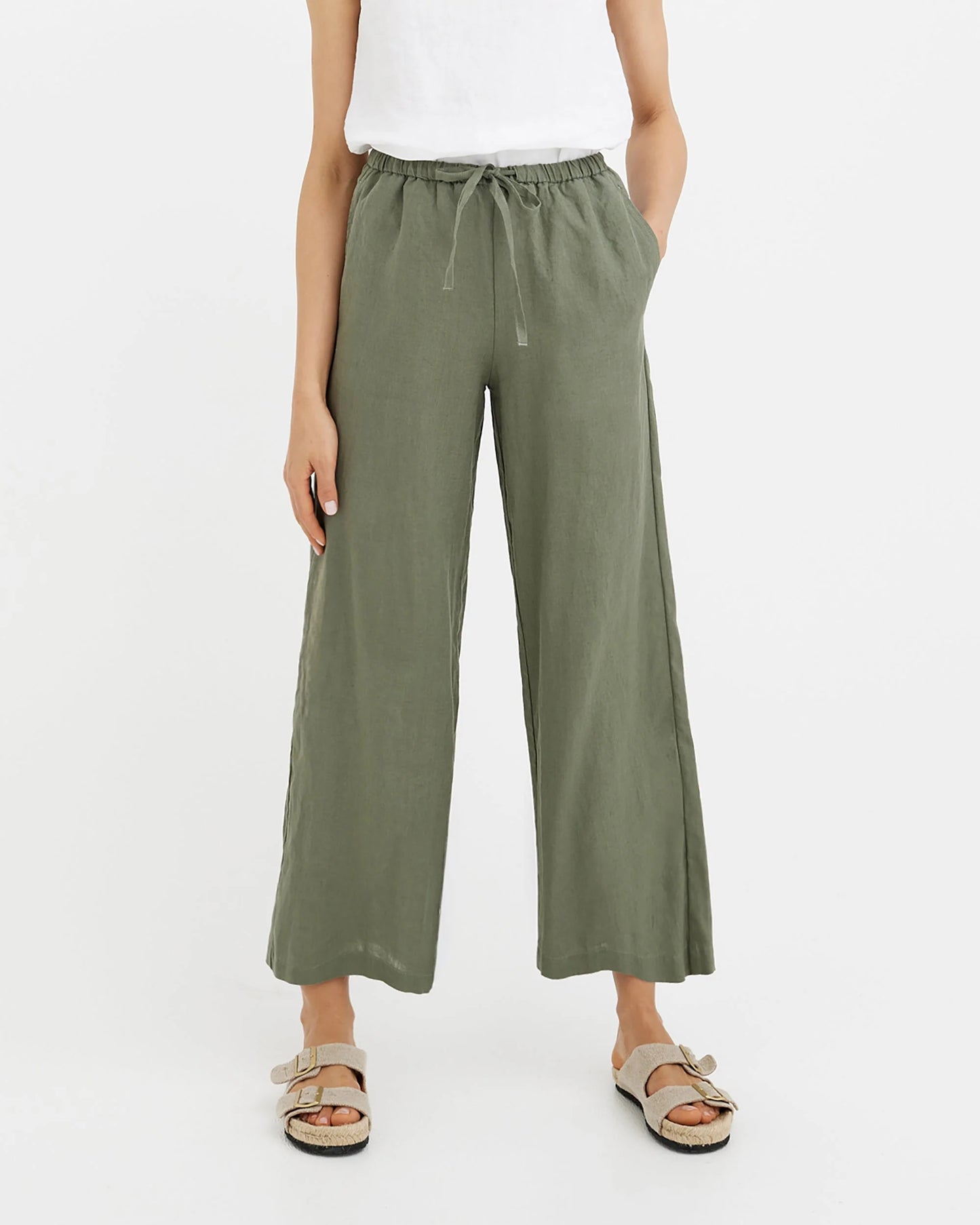 Linnebyxor (Mist Green)