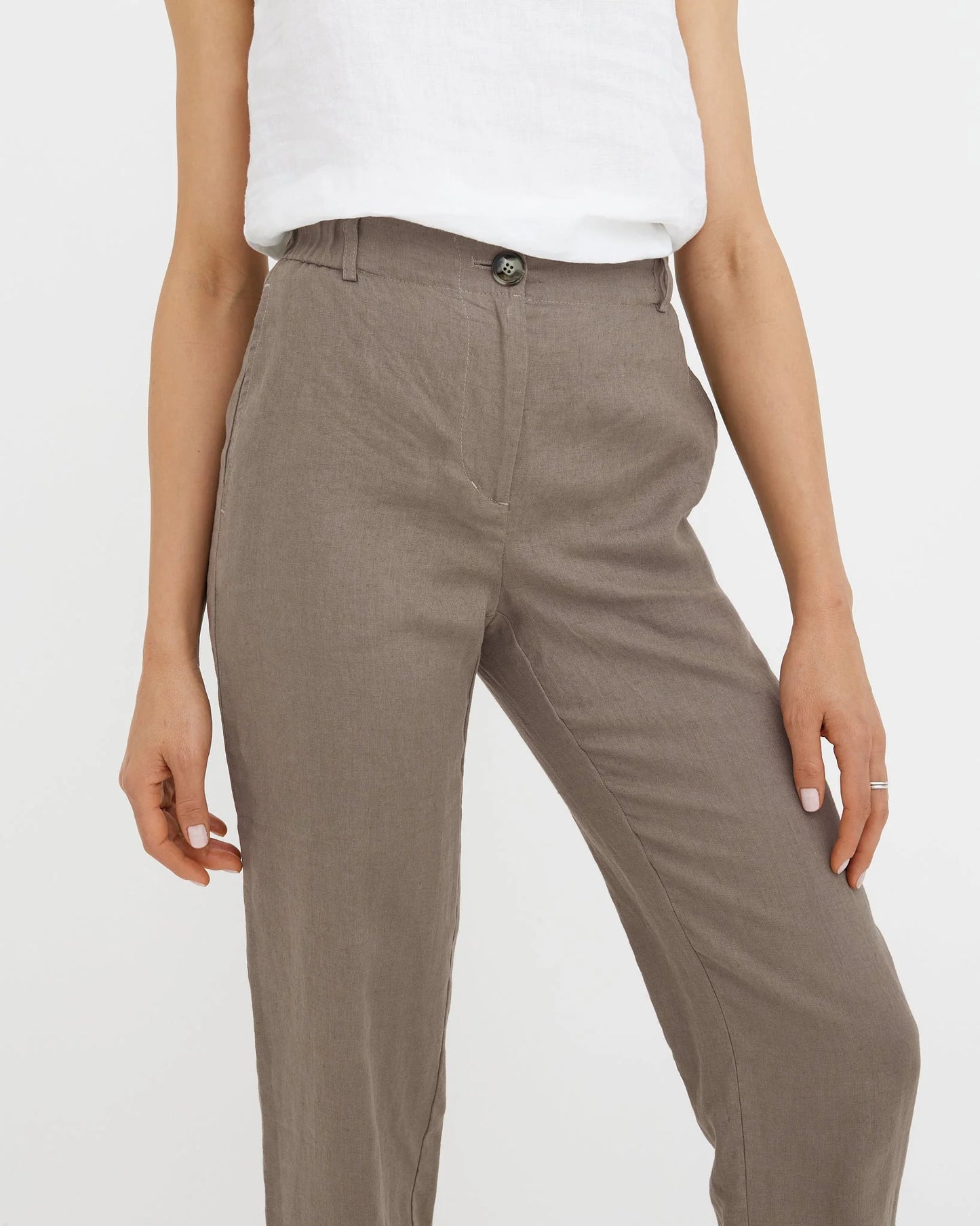 Linnebyxor (Deep Taupe)