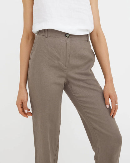 Linnebyxor (Deep Taupe)