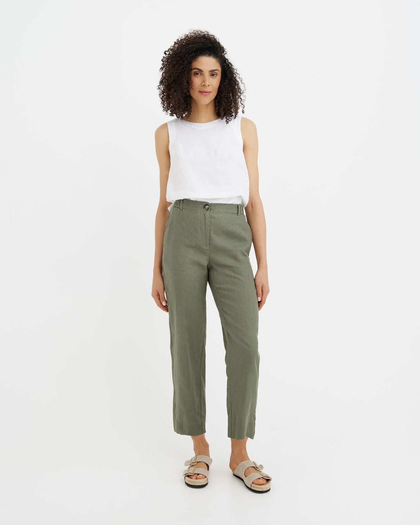 Linnebyxor (Mist Green)