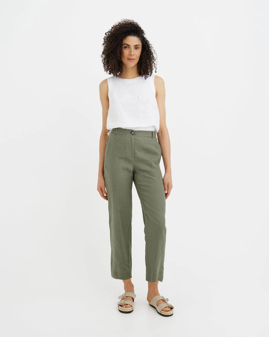 Linnebyxor (Mist Green)