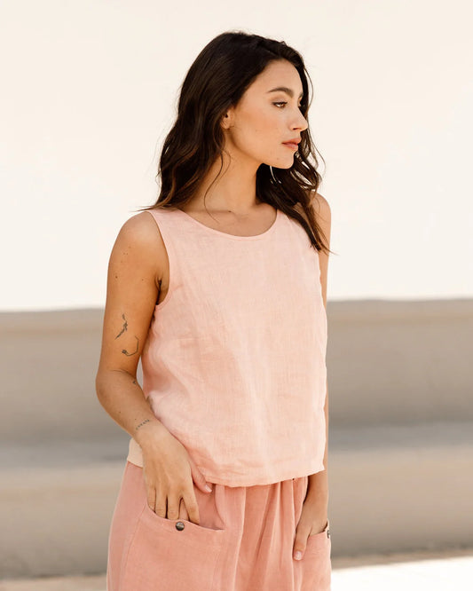 Arkiverad: Linne topp ITHAKA (Peach)