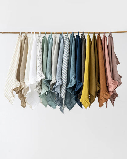 Kökshandduk med volang (Linne beige) | Magic Linen