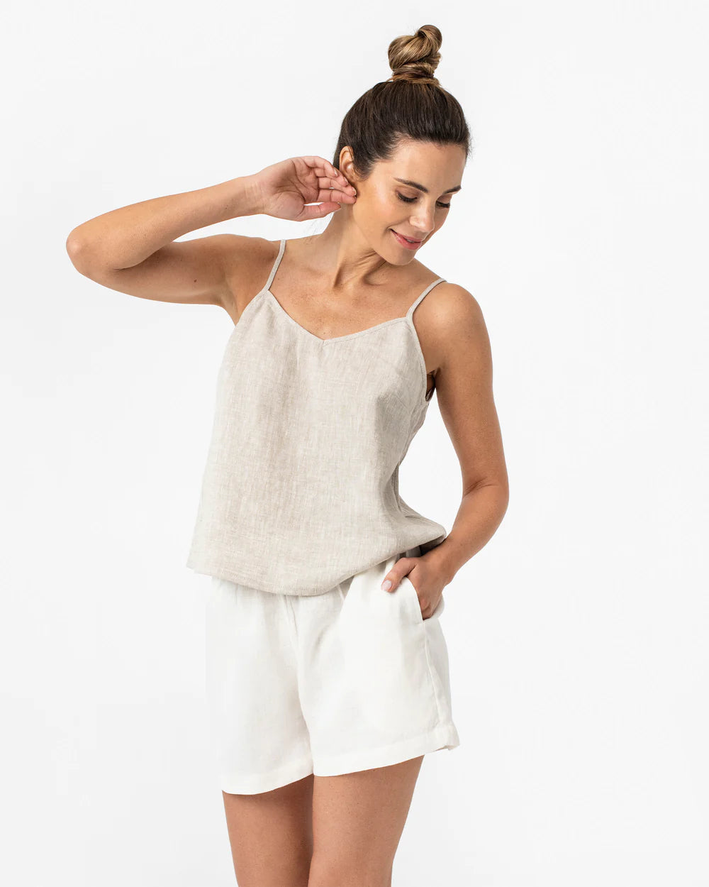 Linne med smala band (Beige) | Spagetti linne