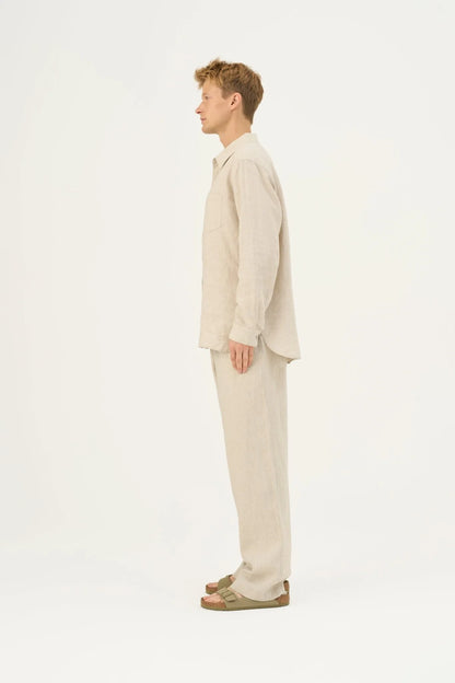 Linneskjorta, unisex (Melange)