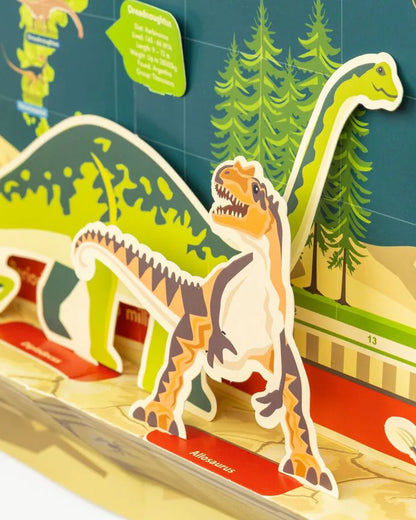 En dinosaurie tidslinje av papper