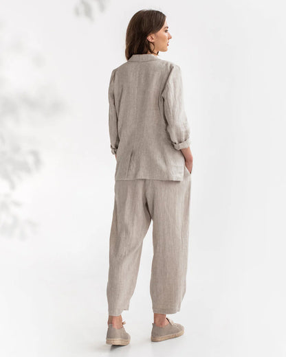 Linneblazer (Naturmelerad) | Magic Linen